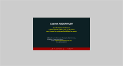 Desktop Screenshot of cabinetabderrazik.ma